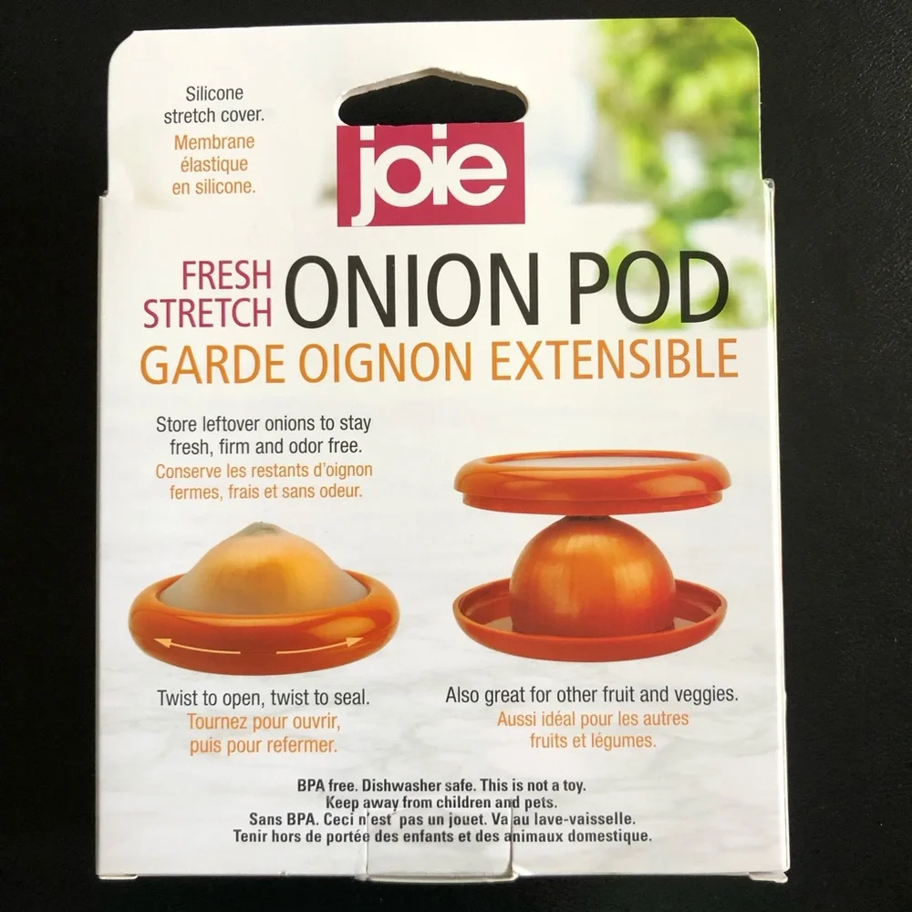 2/$20 NEW JOIE Fresh Stretch Pod Onion Storage Container Kitchen 1 Count - Picture 2 of 14